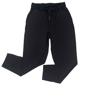 Lululemon Keep Moving Pants Women's 8 Black High Rise Pull On Ankle Pant Stretch